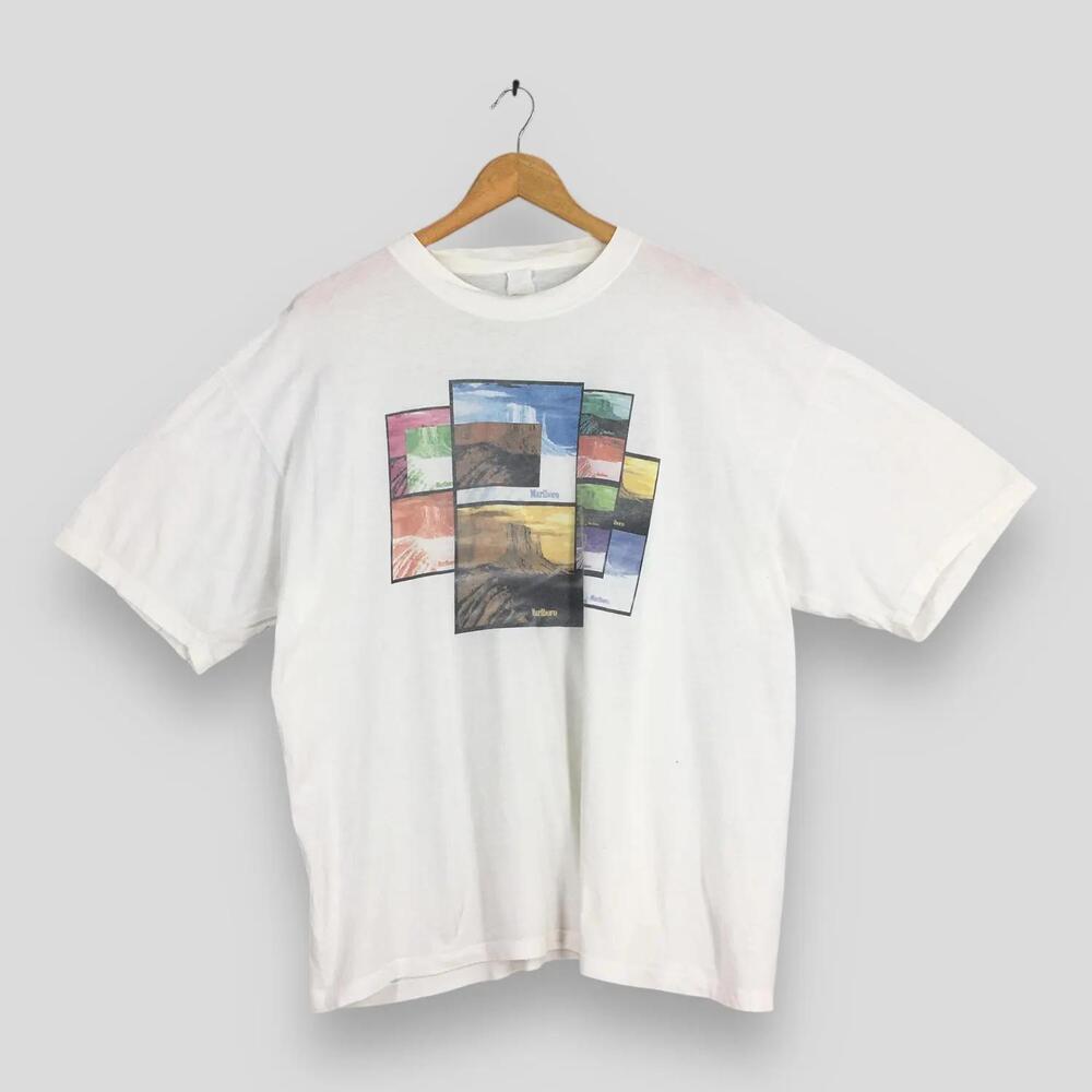 90 Marlboro Unlimited Country White T Shirt